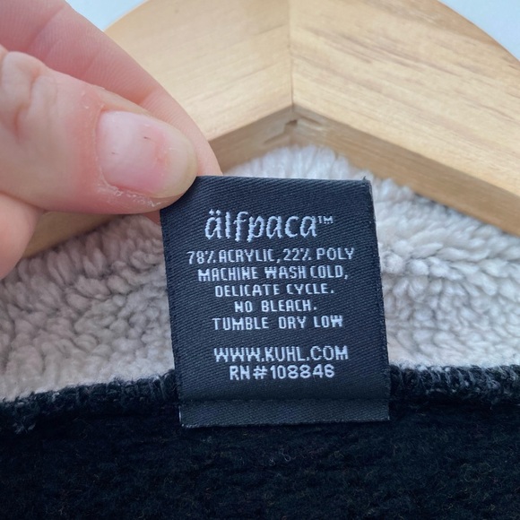 Men’s XL Kuhl Black Europa Alfpaca Fleece Sherpa 1/4 Zip Pullover - Picture 4 of 5